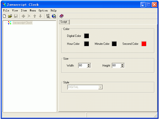 Javascript Clock Screenshot